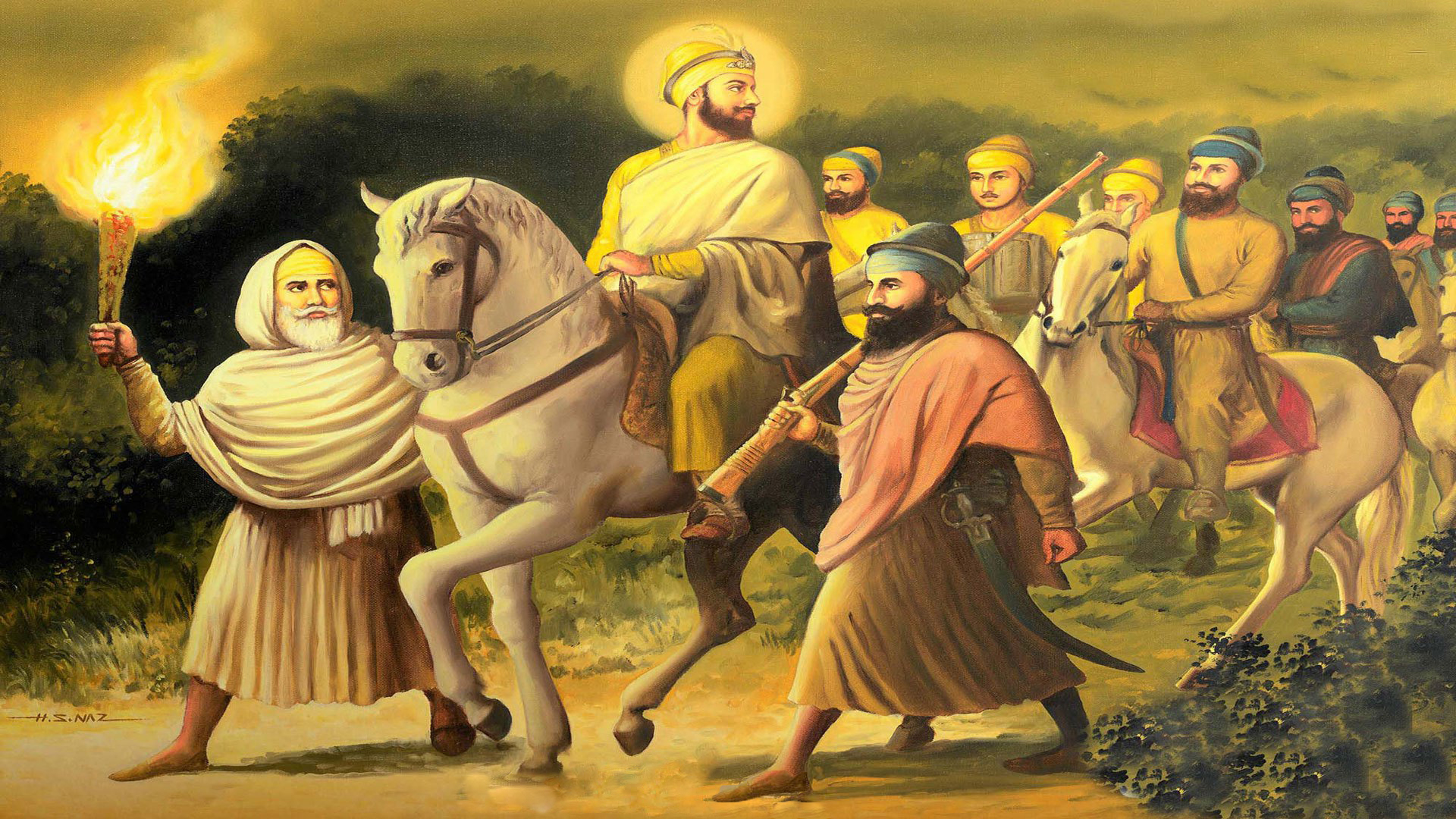 Images Of Guru Gobind Singh Ji With Chaar Sahibzaade - Guru Gobind Singh Patna , HD Wallpaper & Backgrounds