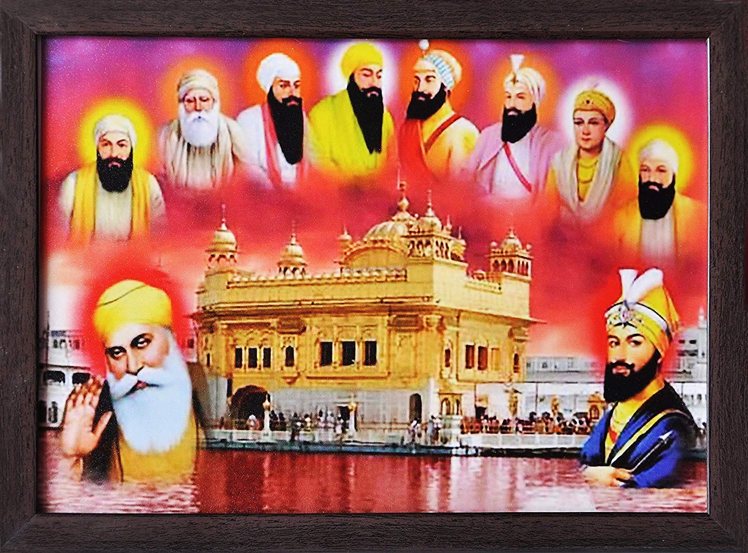 Guru Nanak Dev Ji And Guru Gobind Singh Ji Giving Blessings - Guru Gobind And Guru Nanak , HD Wallpaper & Backgrounds