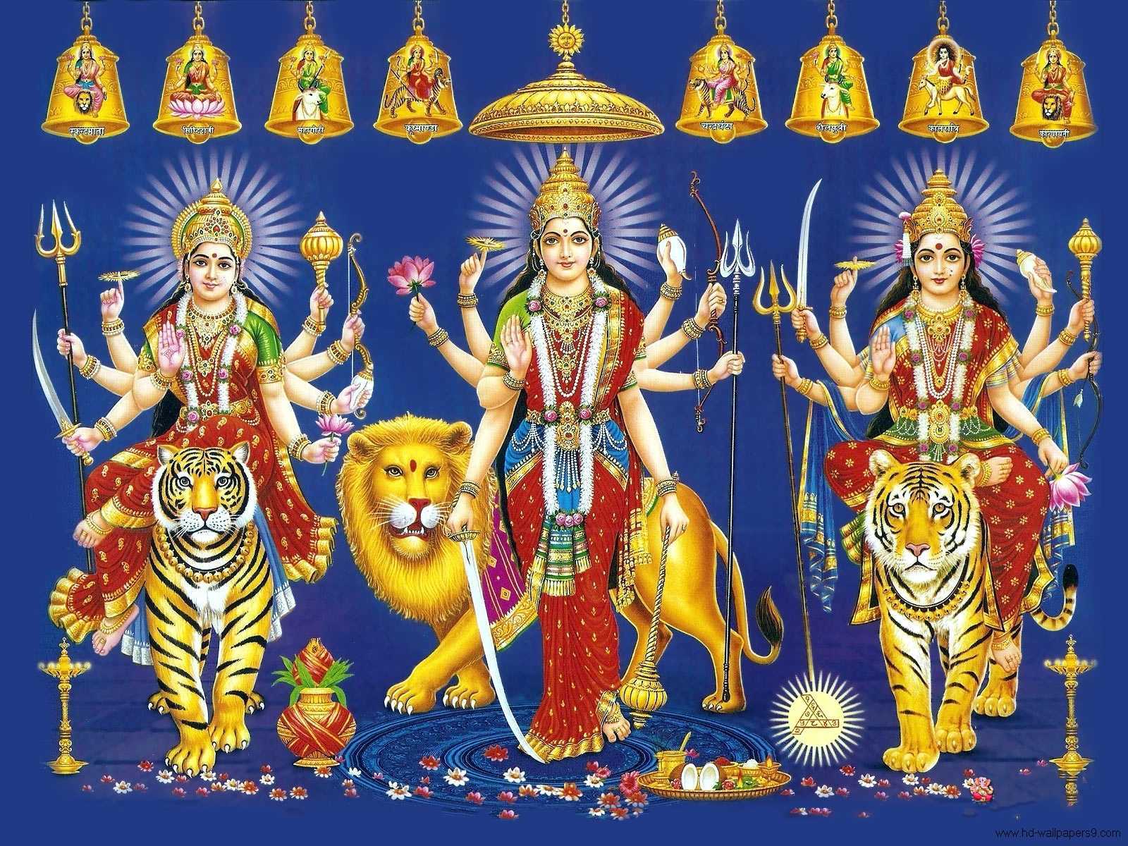 Hindu God Hd Wallpapers 1080p Wallpapersafari - Jai Mata Di Hd , HD Wallpaper & Backgrounds