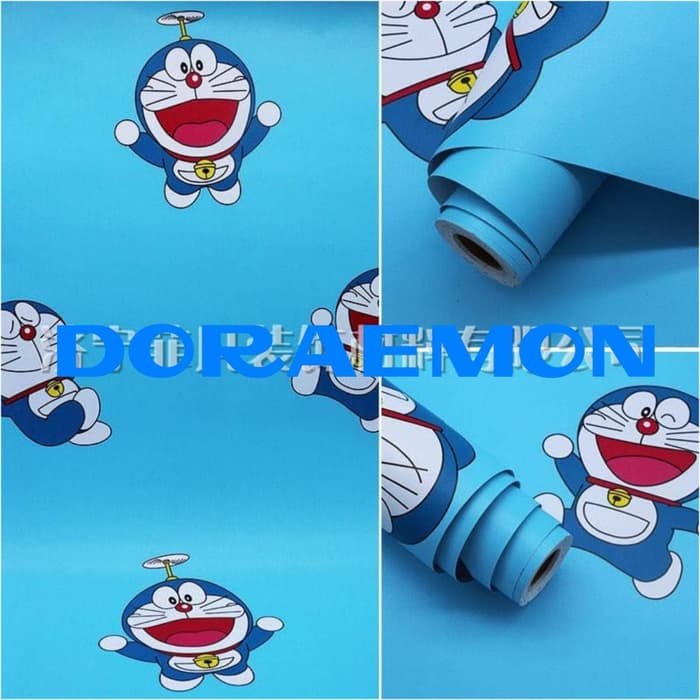 Jual Wallpaper Sticker Dinding Doraemon 45cm X 10m - Stiker Dinding Kamar Doraemon , HD Wallpaper & Backgrounds