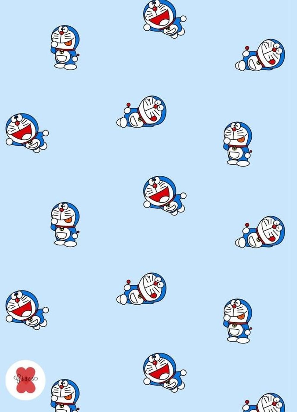 Diskon Wallpaper Doraemon Polos 45cm X 10mtr - Doraemon , HD Wallpaper & Backgrounds