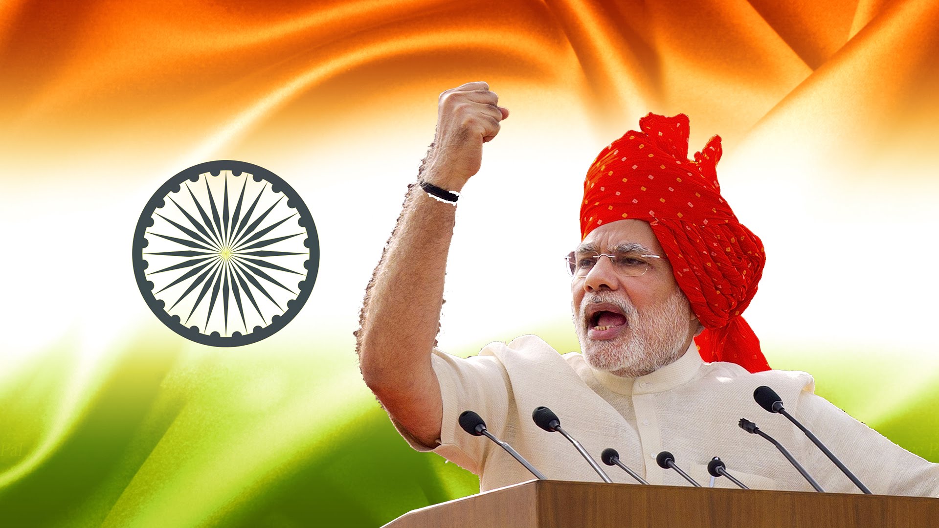 Bjp Modi Hd Wallpaper - India Flag Happy Independence Day , HD Wallpaper & Backgrounds
