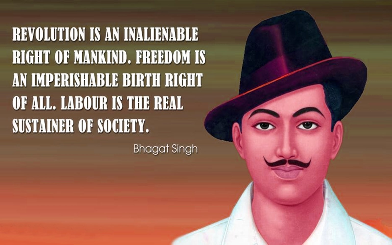 Great Bhagat Singh Hd Wallpaper - Bhagat Singh , HD Wallpaper & Backgrounds