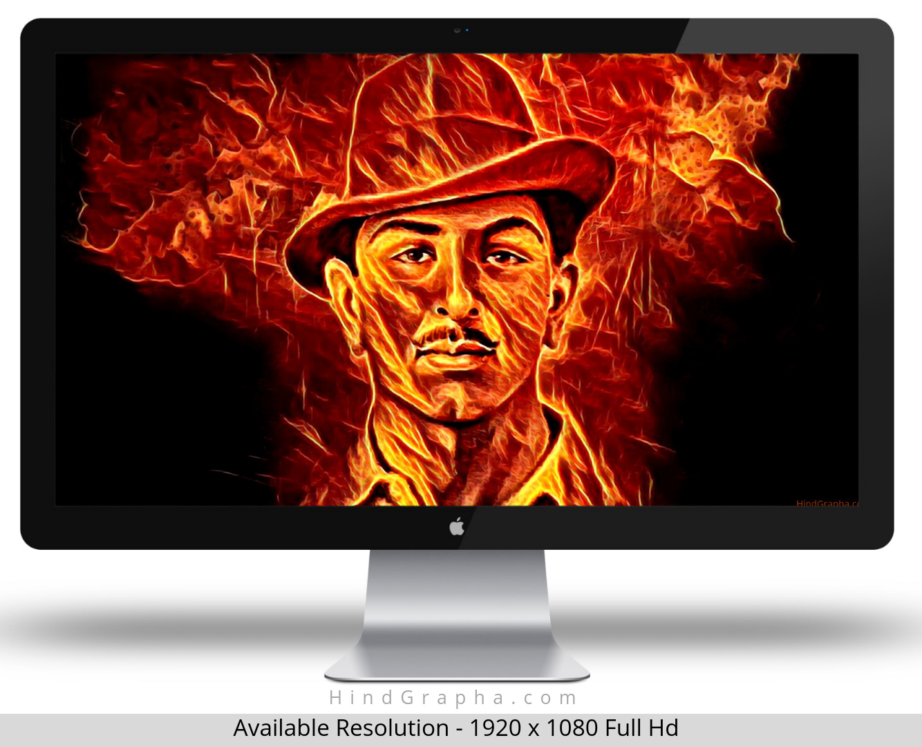 Bhagat Singh Fiery Hd Wallpaper - Bhagat Singh In Fire , HD Wallpaper & Backgrounds