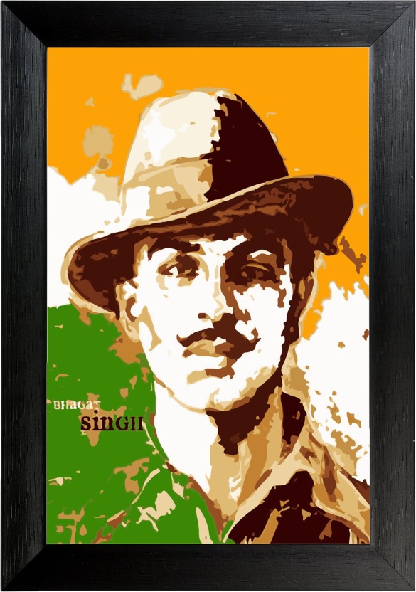 Bhagat Singh Wall Frame Poster Personalities , By Vprint - Bhagat Singh , HD Wallpaper & Backgrounds