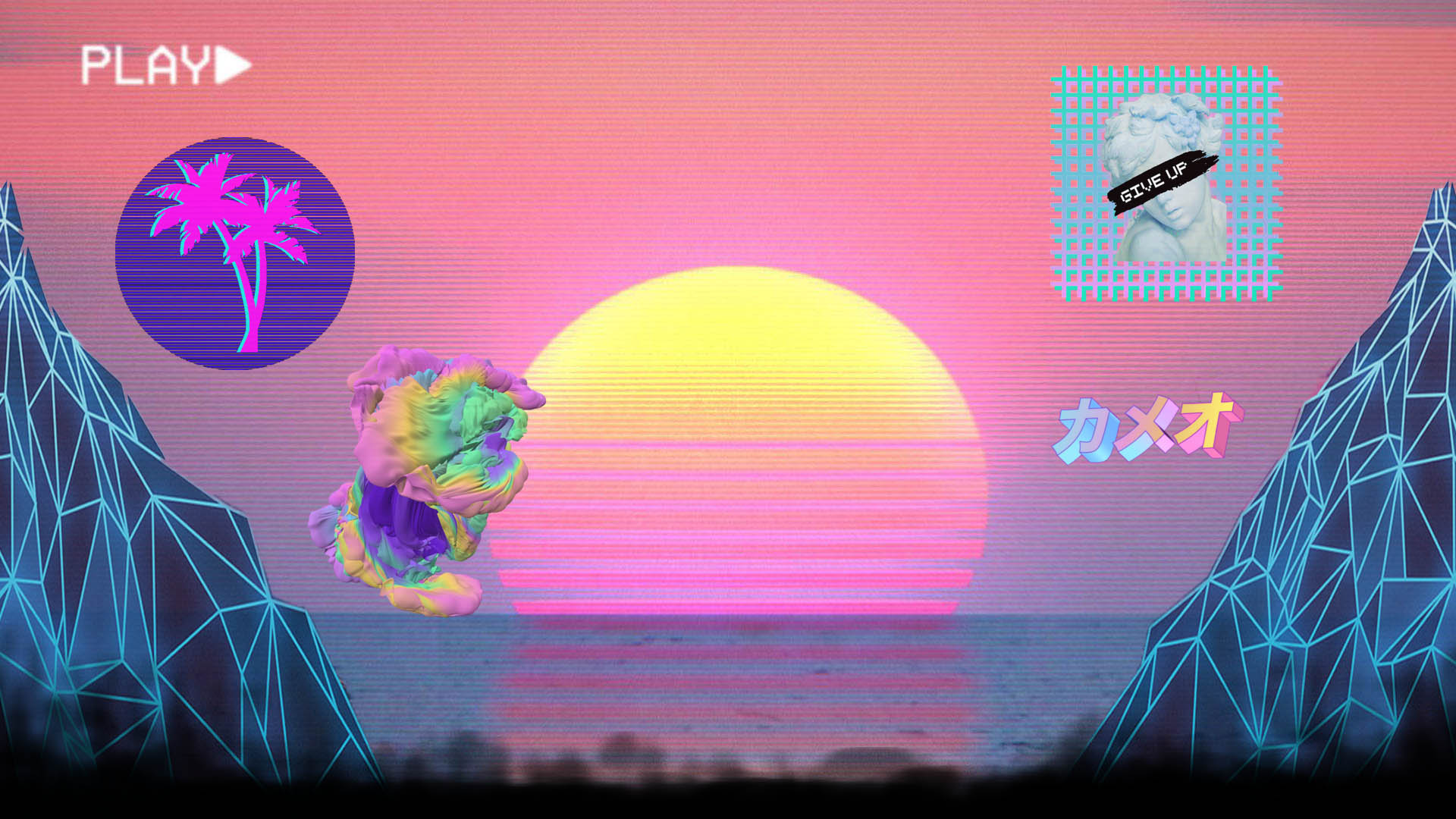 Mlg-dank Memes Link - Vaporwave Aesthetic Background , HD Wallpaper & Backgrounds