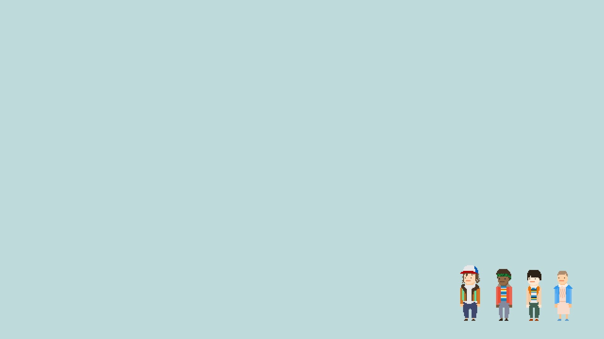 Pixel Art, Stranger Things, Simple, Simple Background, - Minimalist Stranger Things Wallpaper Laptop , HD Wallpaper & Backgrounds