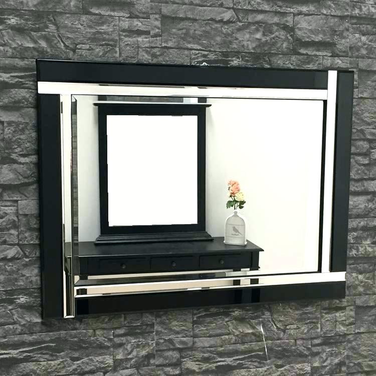 Mirror Wallpaper Black Mirror Wall Attractive Black - Black And Chrome Wall Mirror , HD Wallpaper & Backgrounds