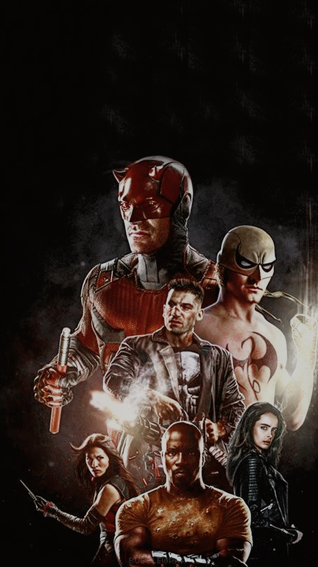 Marvels The Defenders Poster , HD Wallpaper & Backgrounds