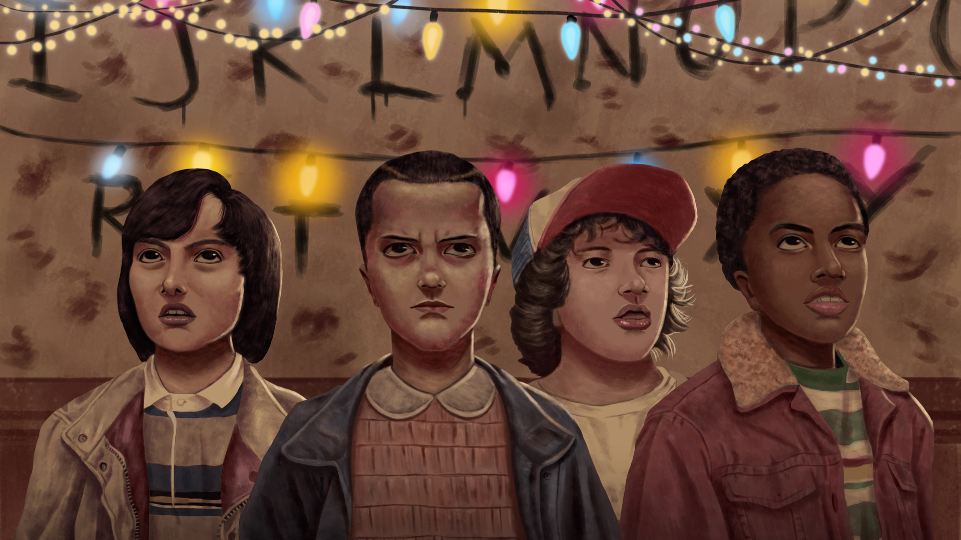 Wallpaper Stranger Things, 2017, Season 2, Fan Art - Stranger Things Background Laptop , HD Wallpaper & Backgrounds