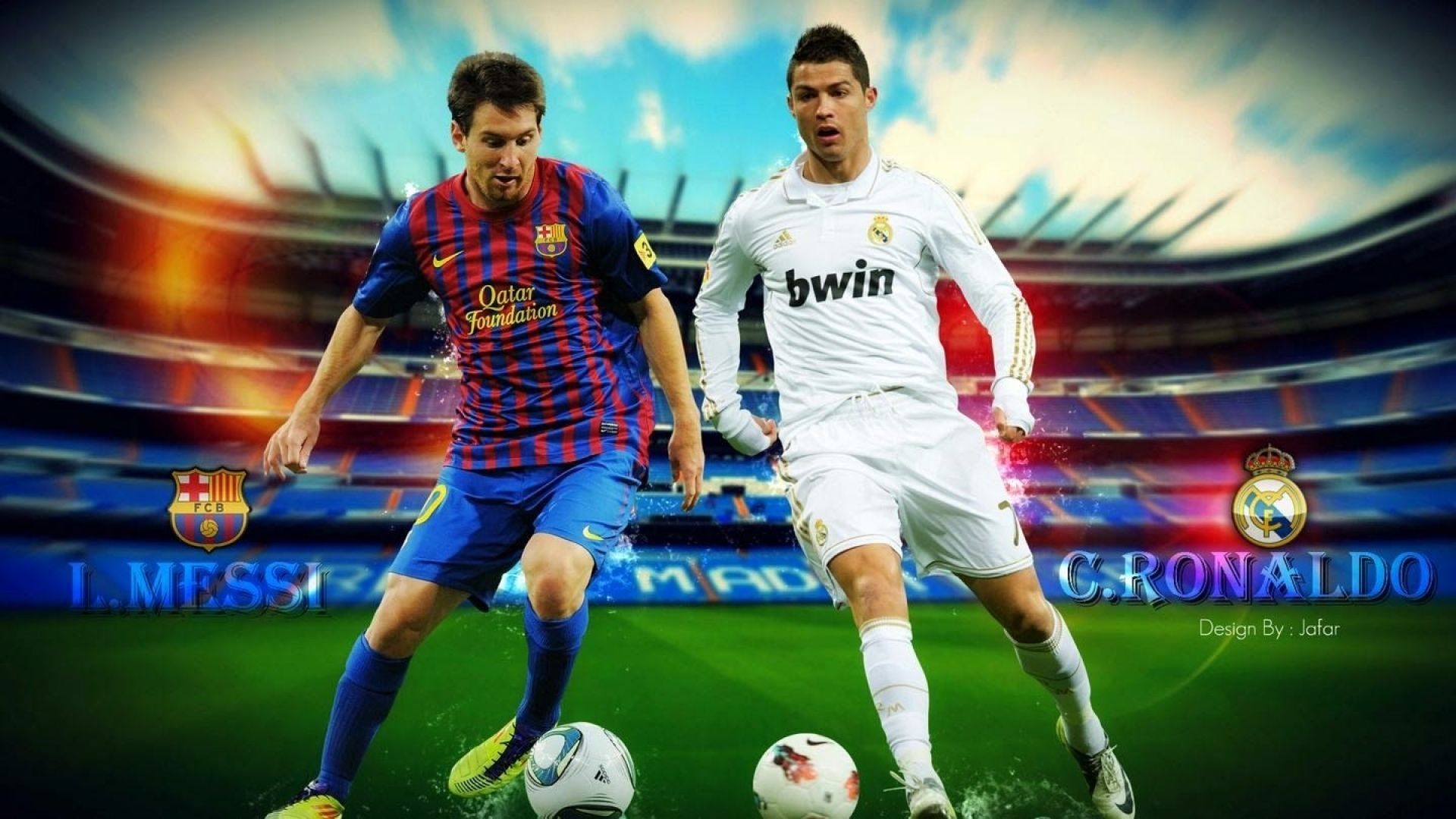 Messi And Ronaldo Wallpaper Download - C Ronaldo Vs Messi 2012 , HD Wallpaper & Backgrounds