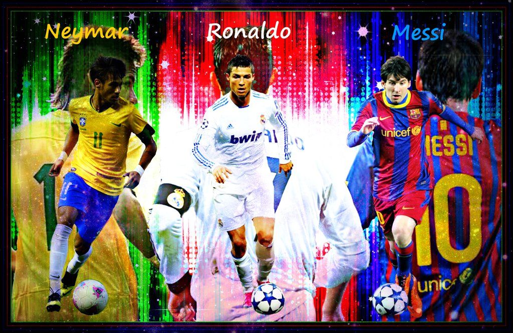 Messi Neymar Ronaldo Wallpaper - Neymar Ronaldo Wallpaper Messi , HD Wallpaper & Backgrounds