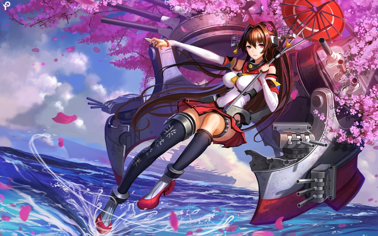 Anime, Anime Girls, Kantai Collection, Yamato Wallpapers - Yamato Kancolle , HD Wallpaper & Backgrounds