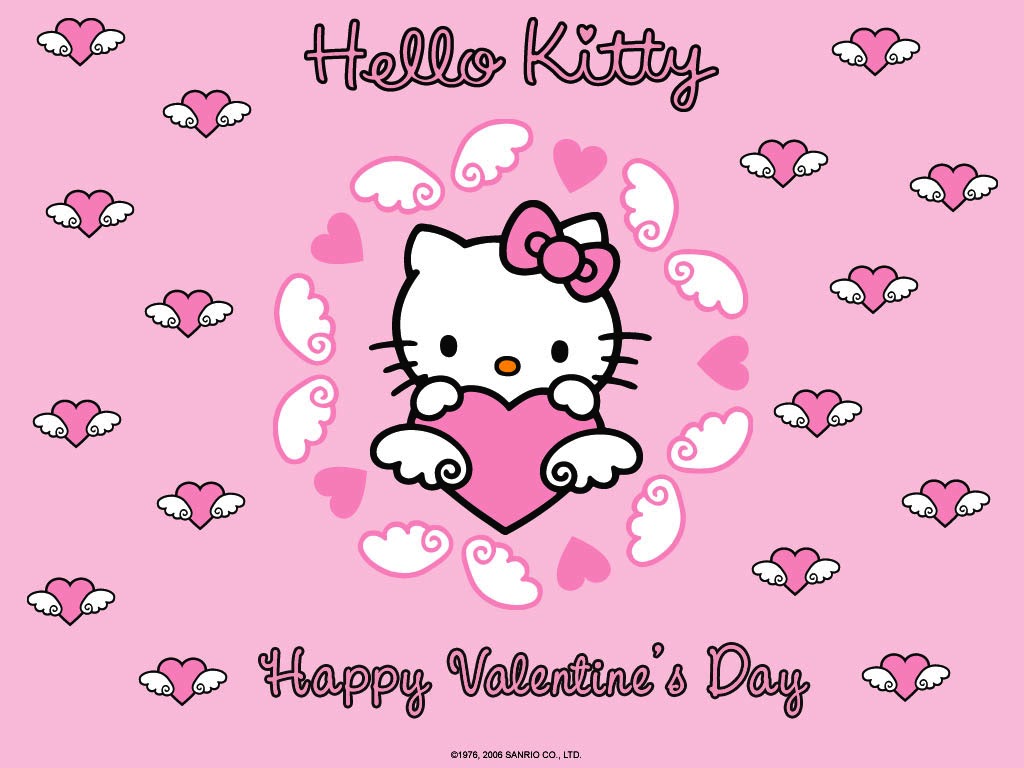 Hello Kitty Valentine Wallpaper Mimmy And Hello Kitty - Hello Kitty Valentines Day , HD Wallpaper & Backgrounds