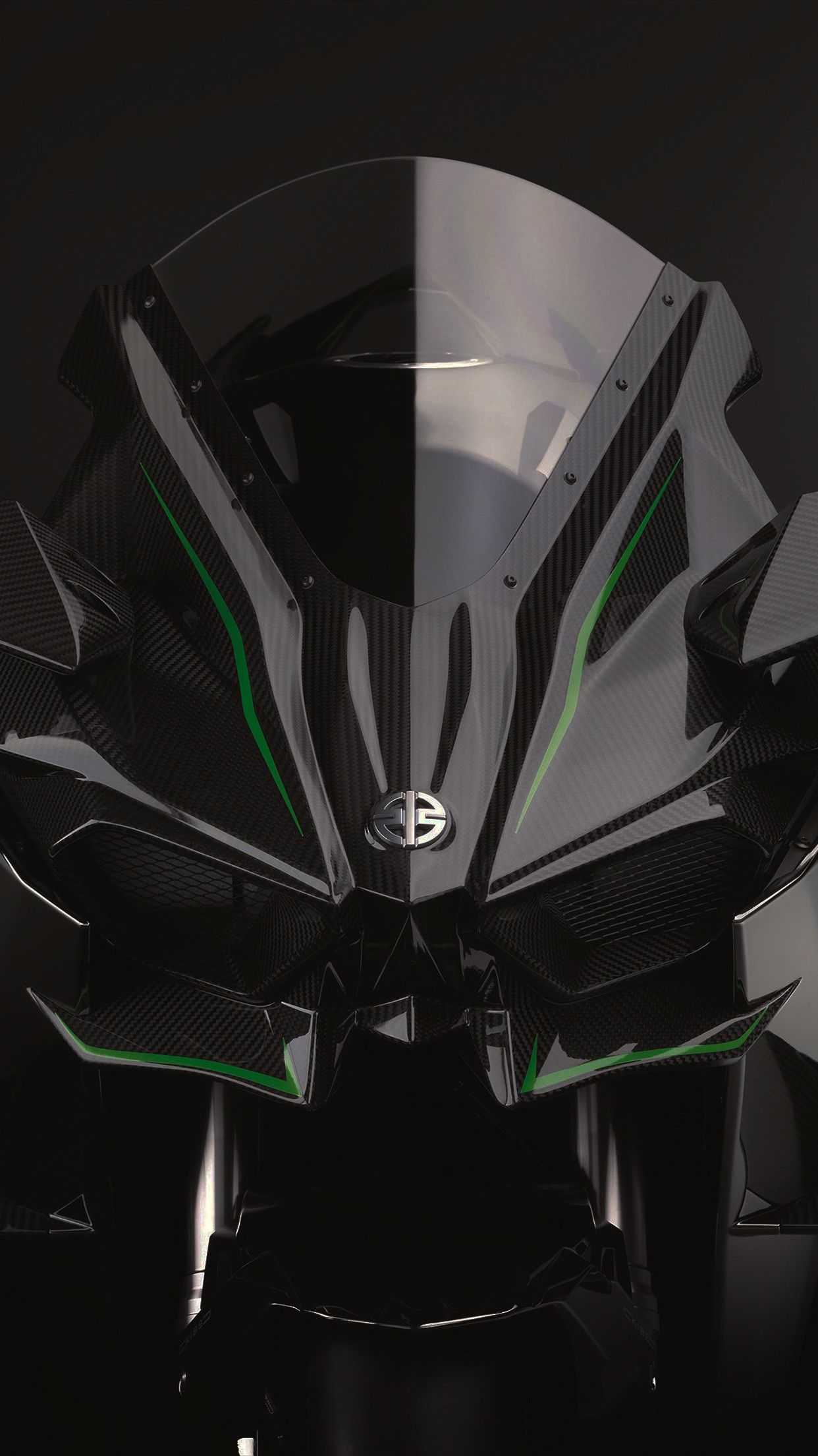 Kawasaki H2r Front Iphone Parallax 3wallpapers - Kawasaki Ninja H2r Wallpaper Iphone , HD Wallpaper & Backgrounds