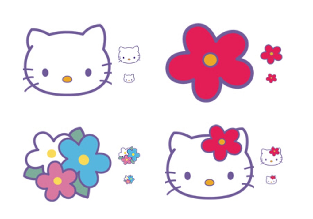 Hello Kitty Icons - Hello Kitty Pink Flower , HD Wallpaper & Backgrounds