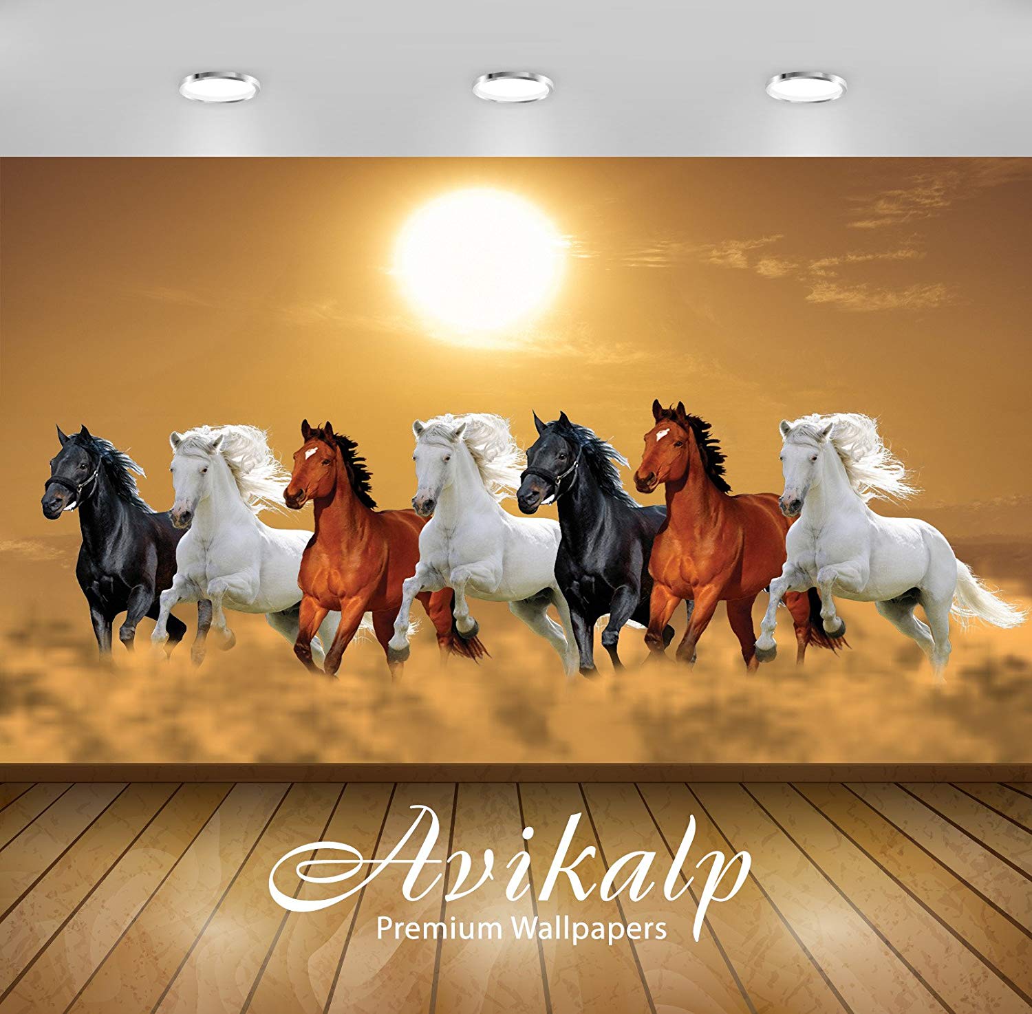 Avikalp Exclusive Awi3249 Seven Running Horses Success - Horse Running Images Hd , HD Wallpaper & Backgrounds
