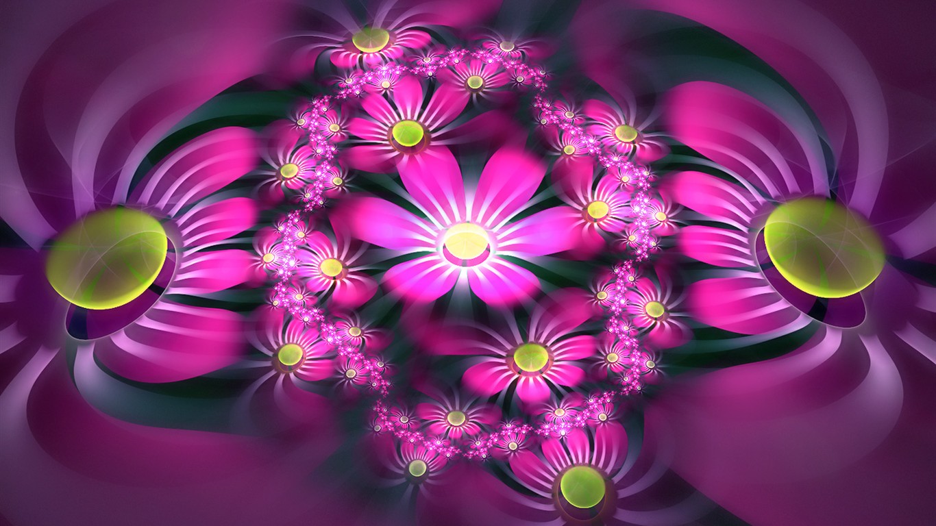 3d Dream Flower Wallpaper Abstract - Flower Wallpaper Hd Download , HD Wallpaper & Backgrounds