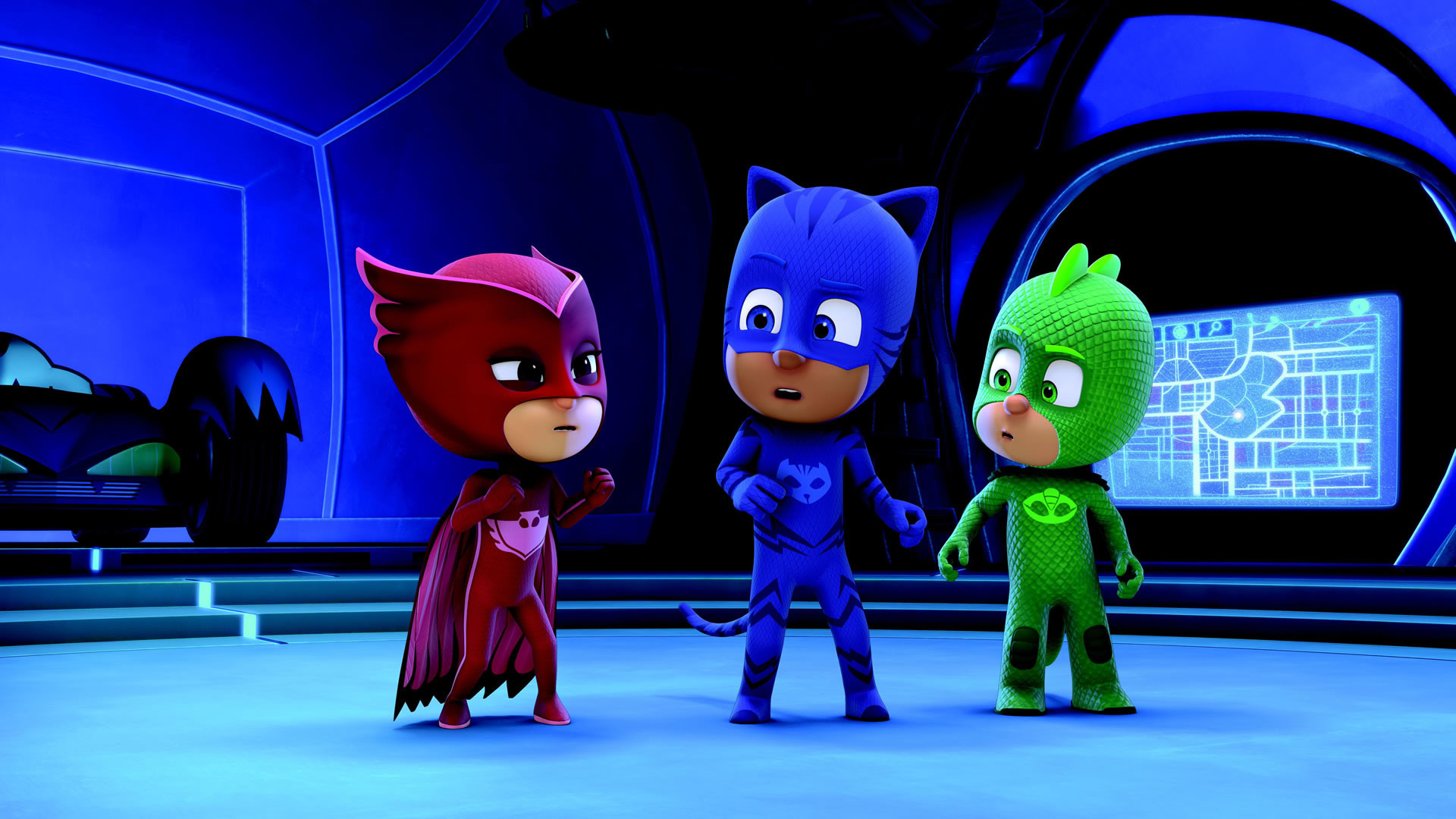 Pj Masks Wallpapers With Happy Birthday Wallpaper Kleurplaat - Pj Masks Scene , HD Wallpaper & Backgrounds