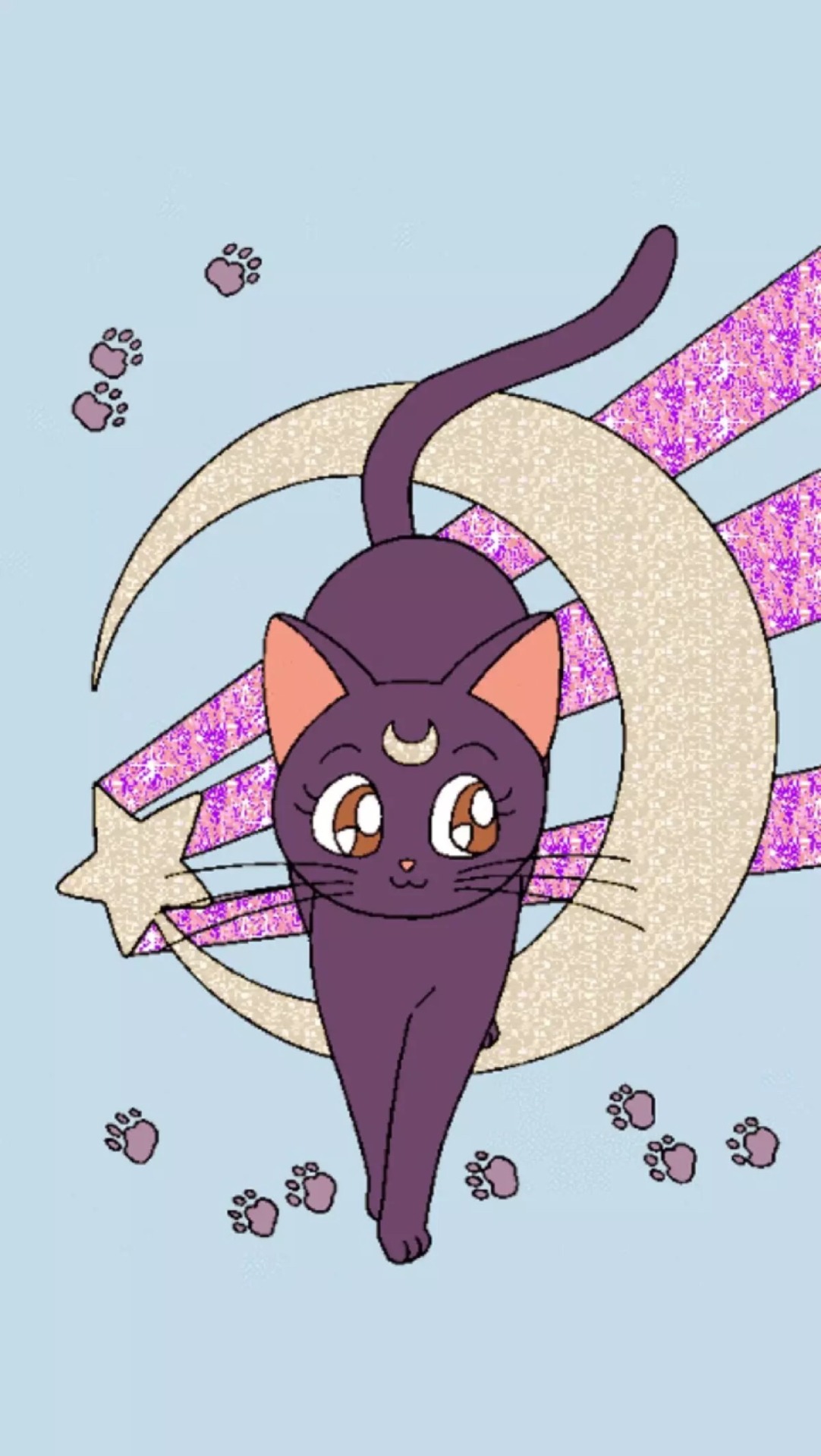 Sailor Moon Iphone Wallpaper Iphone Background Iphone - Sailor Moon Cat Iphone , HD Wallpaper & Backgrounds