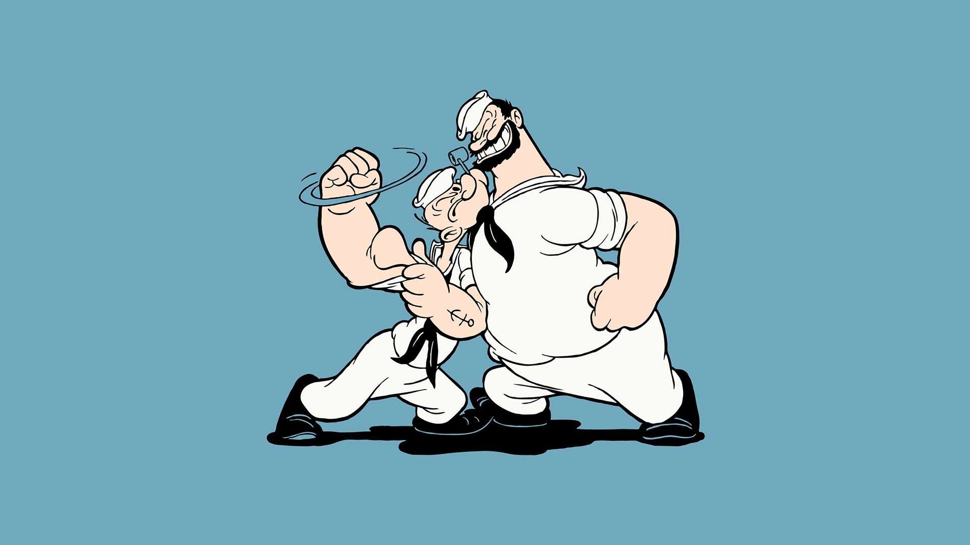 Original - Popeye The Sailor And Bluto , HD Wallpaper & Backgrounds