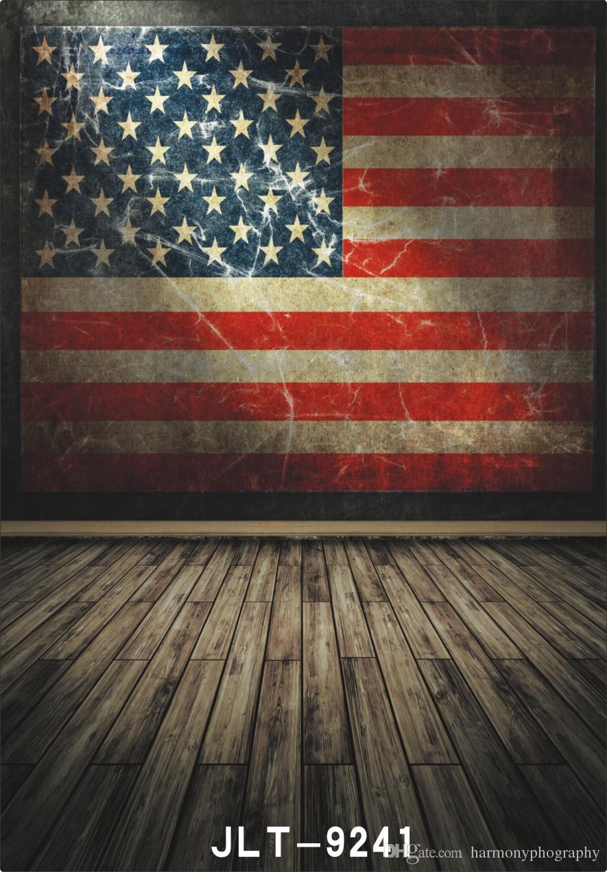 America Flag Wallpaper Wooden Floor Photography Background - Valentines Photography Backdrop , HD Wallpaper & Backgrounds