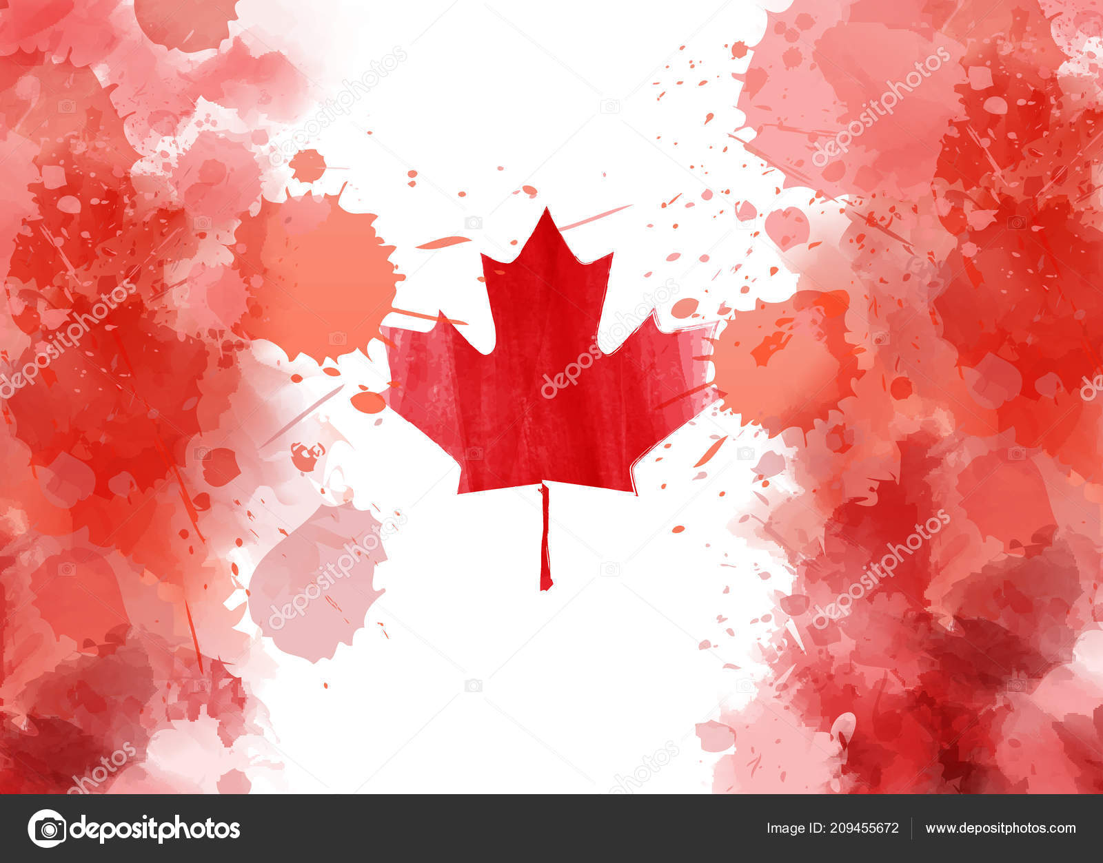 Happy Canada Day Background Watercolor Abstract Splashes - Viva Italia , HD Wallpaper & Backgrounds
