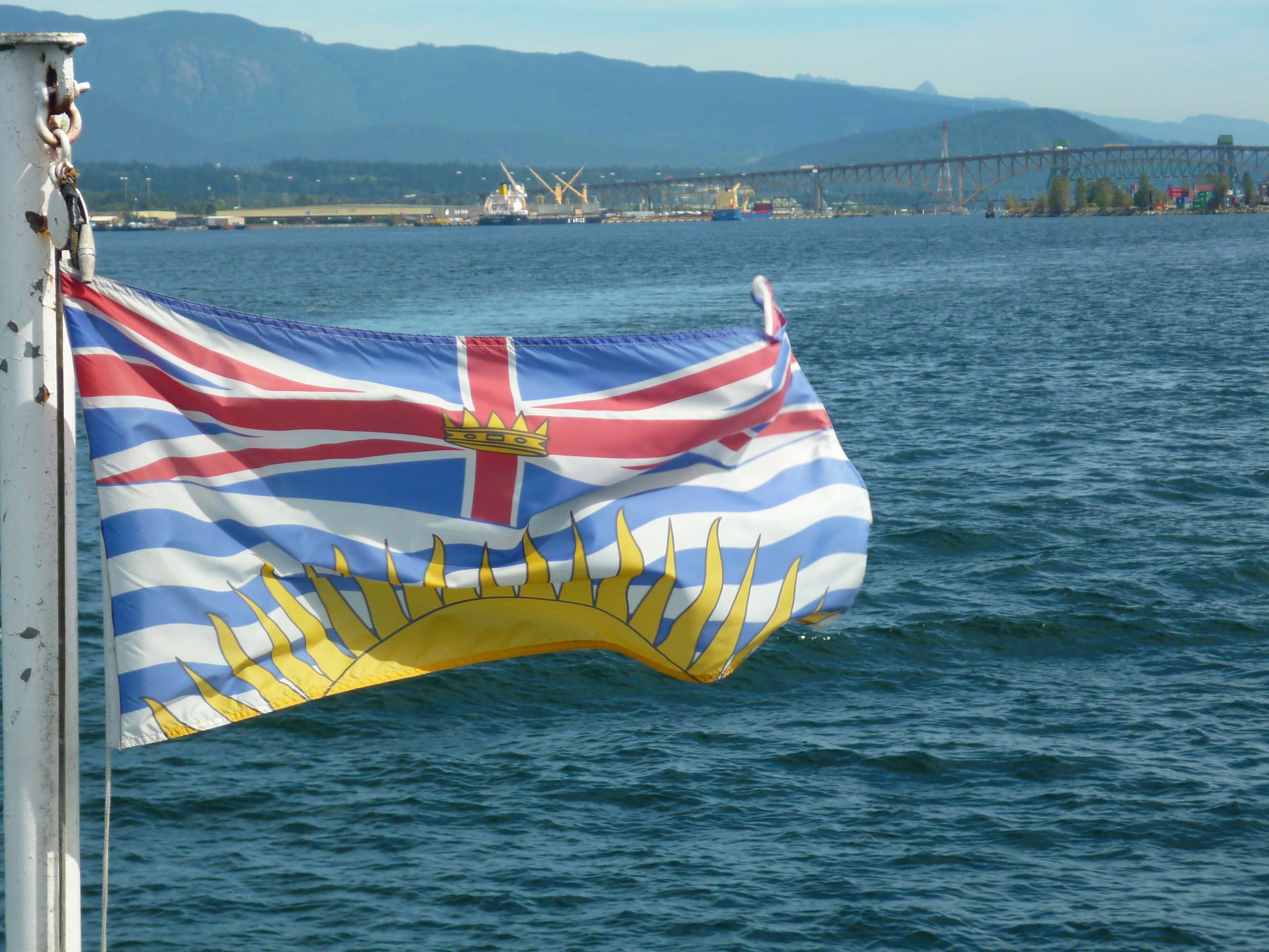 Bc, Boat, British Columbia, Canada, Flag, Flyimg, Jack, - Sea , HD Wallpaper & Backgrounds