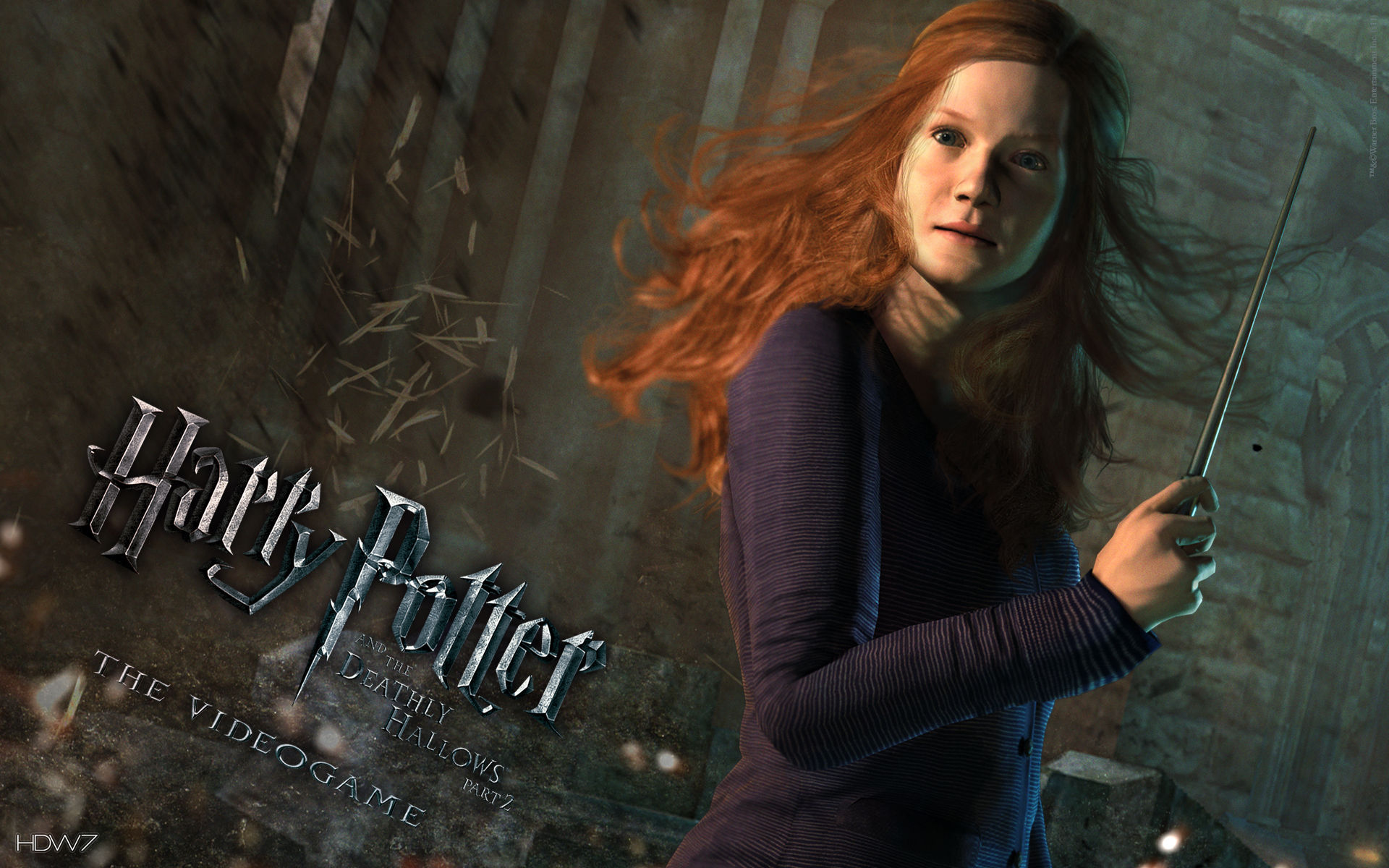 Harry Potter And The Deathly Hallows Ginny Widescreen - Harry Potter And The Deathly Hallows Part 2 Ginny , HD Wallpaper & Backgrounds