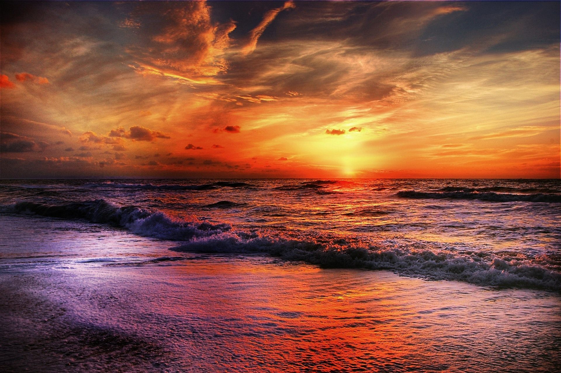 005 Sea Beach Sunrise Wallpaper Hd Free Download - Sea Beach , HD Wallpaper & Backgrounds