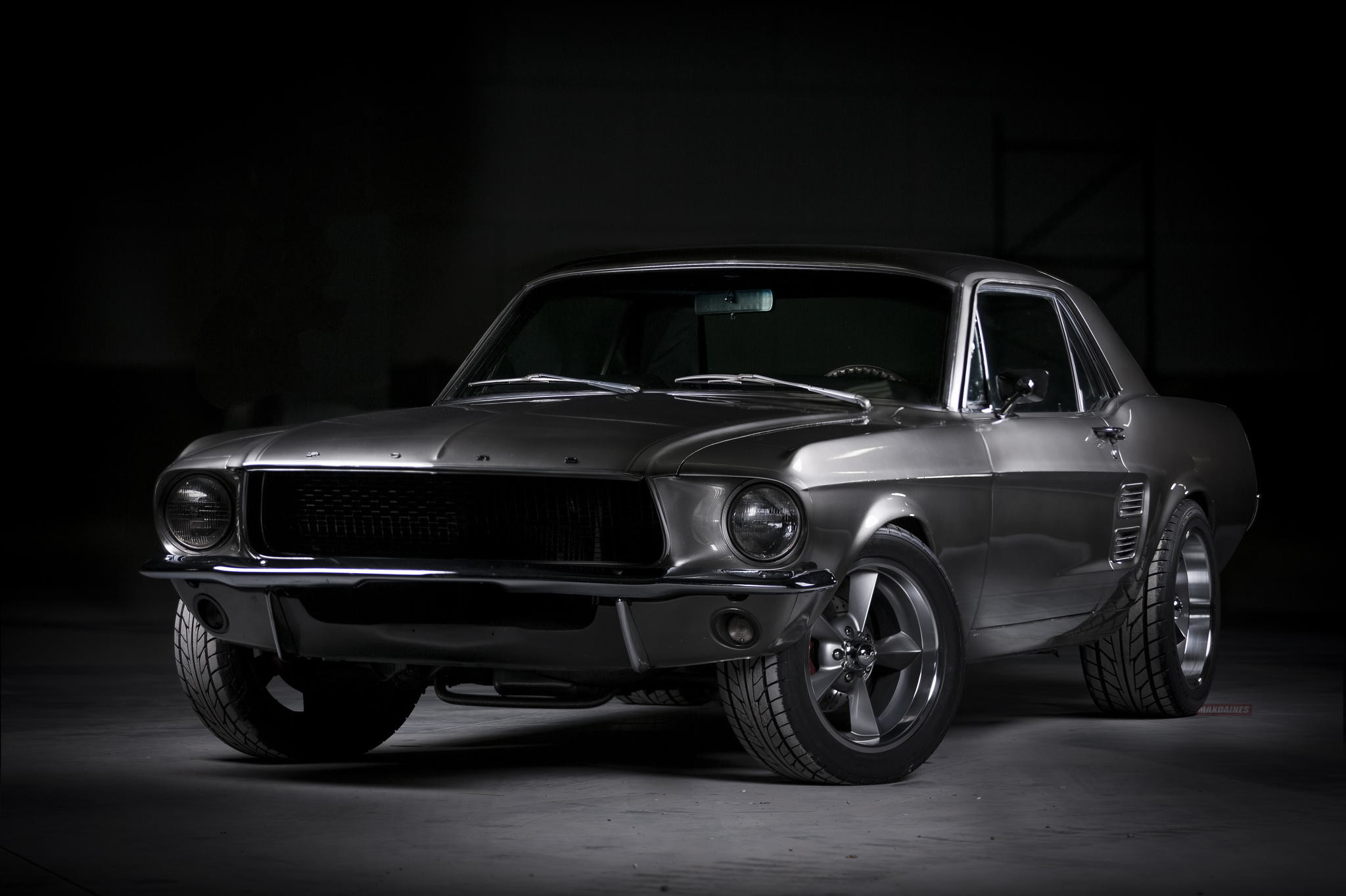 Ford Mustang Hd Wallpaper - 1969 Ford Mustang Matte Black , HD Wallpaper & Backgrounds