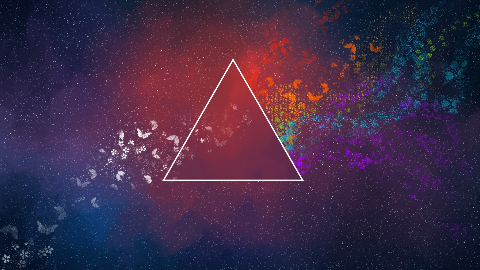 Triangle, Colorful, Abstract, Butterfly, Pink Floyd - Triangle Abstract Wallpaper 4k , HD Wallpaper & Backgrounds