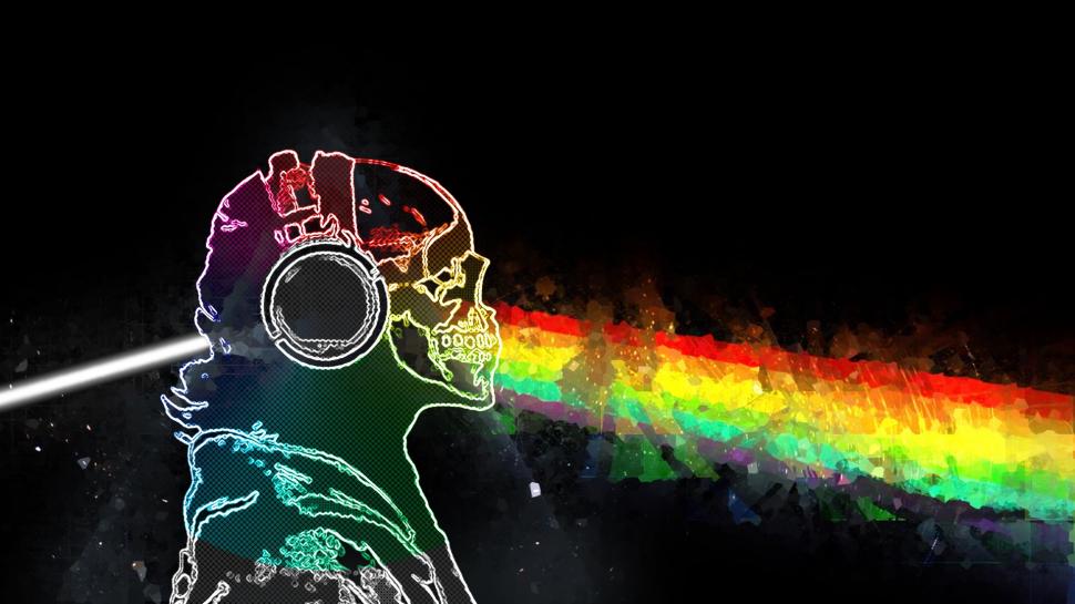 Skull And Bones, Rainbow, Prisma, Music, Pink Floyd - Pink Floyd Hd Wallpapers 1080p , HD Wallpaper & Backgrounds