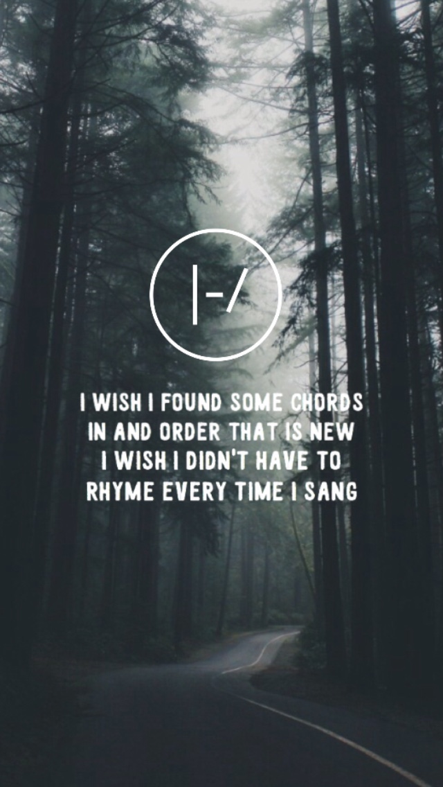 Twenty One Pilots Wallpaper Iphone - Twenty One Pilots Wallpaper Lyrics , HD Wallpaper & Backgrounds