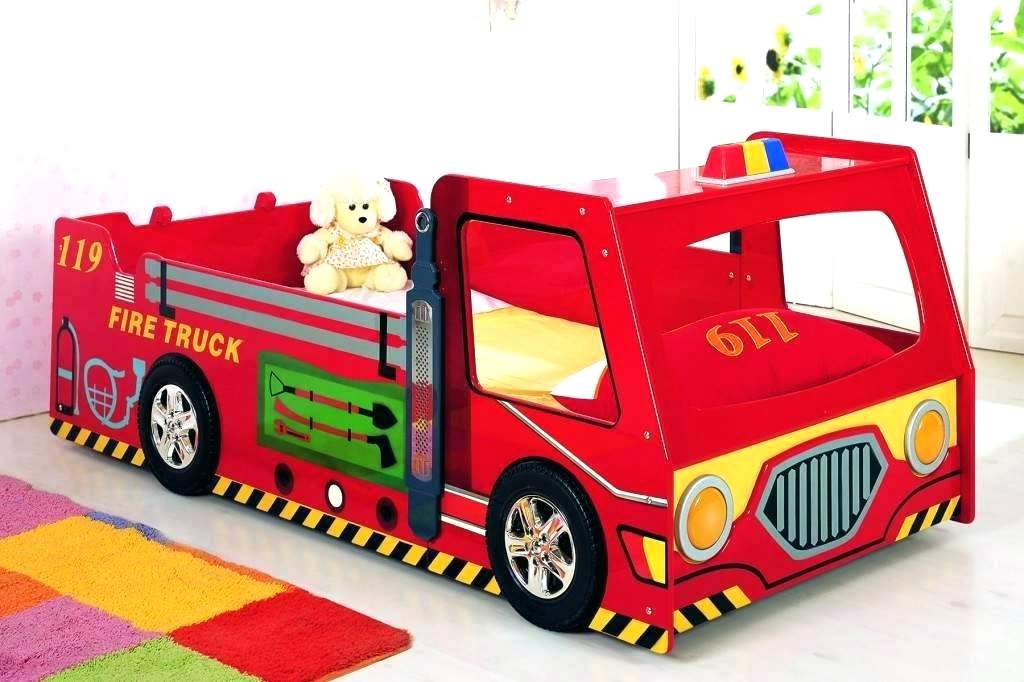 Monster Truck Bed Toddler Truck Bed Toddler Fire Truck - Fire Truck Toddler Bed Wood , HD Wallpaper & Backgrounds