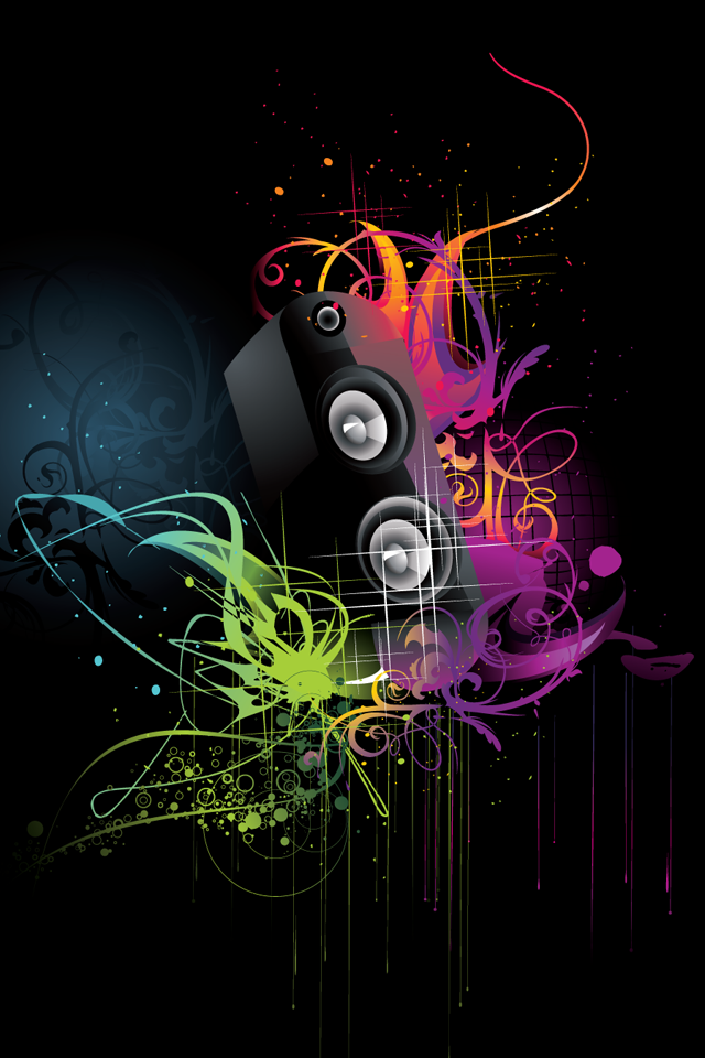 Abstract Speaker Iphone 4s Wallpaper - Music Wallpaper Iphone 5 , HD Wallpaper & Backgrounds