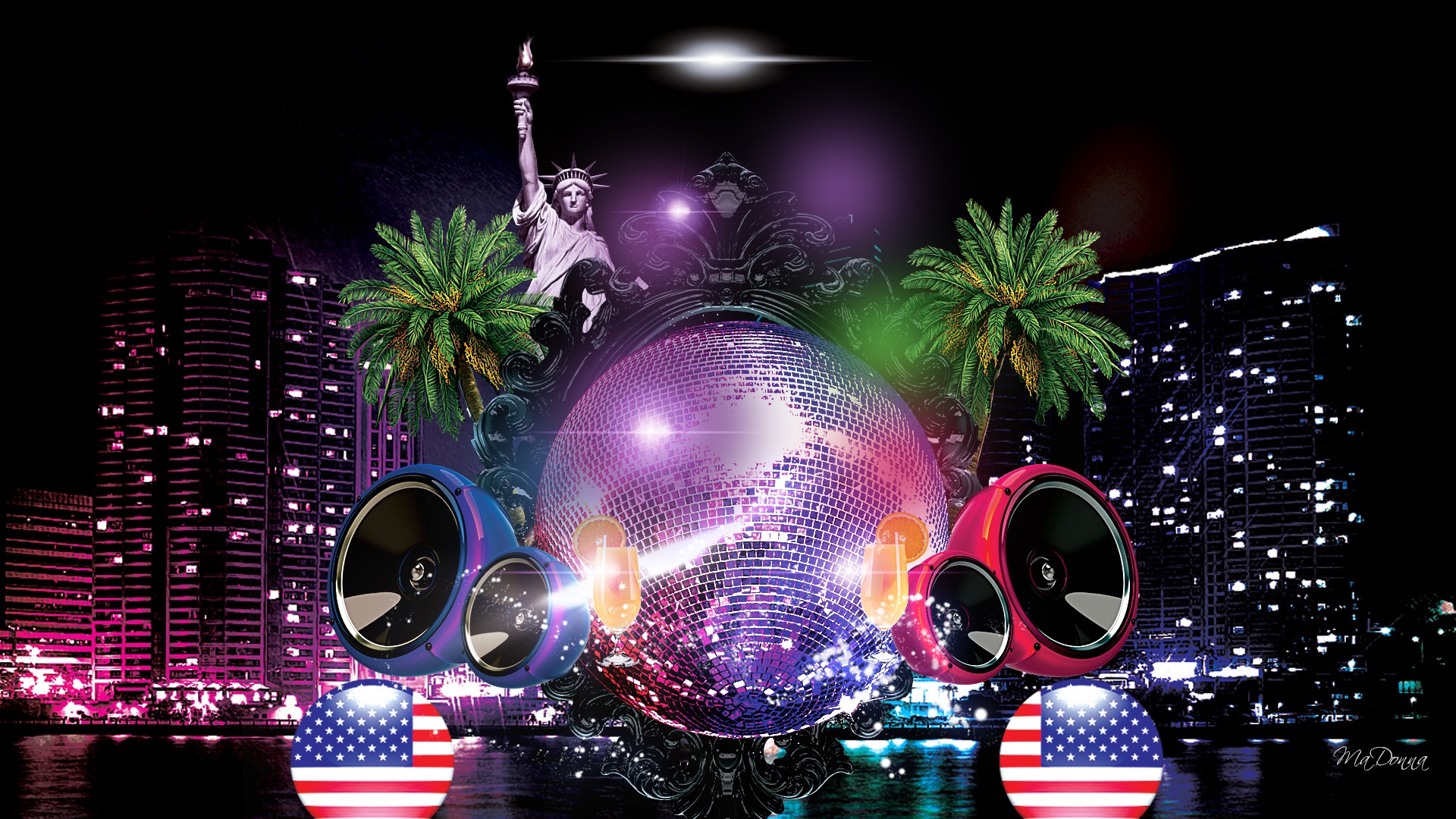 Celebrate Fireworks United States Speakers Hd Wallpaper - Speaker 3d , HD Wallpaper & Backgrounds