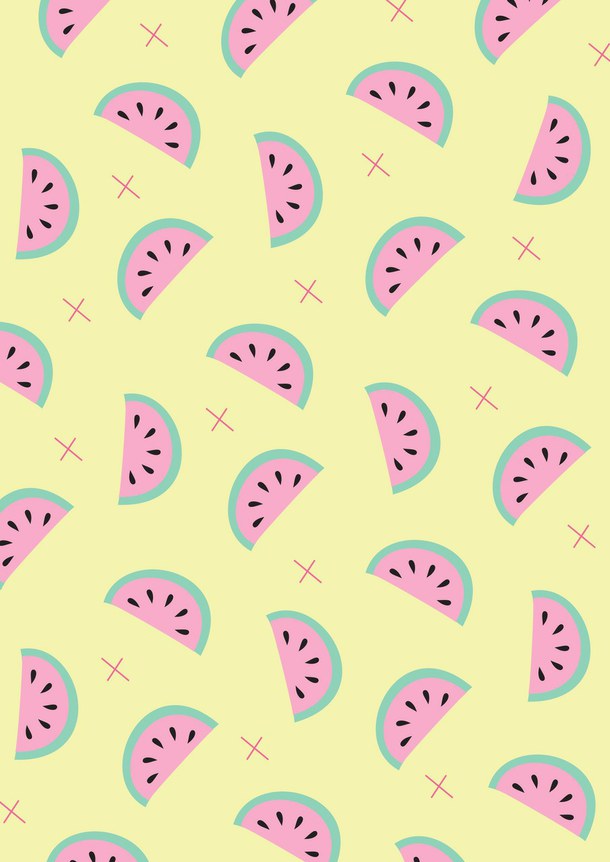 Cute Drawings Iphone Pink Vintage Wallpaper Watermelon - Rainy Day Clip Art , HD Wallpaper & Backgrounds