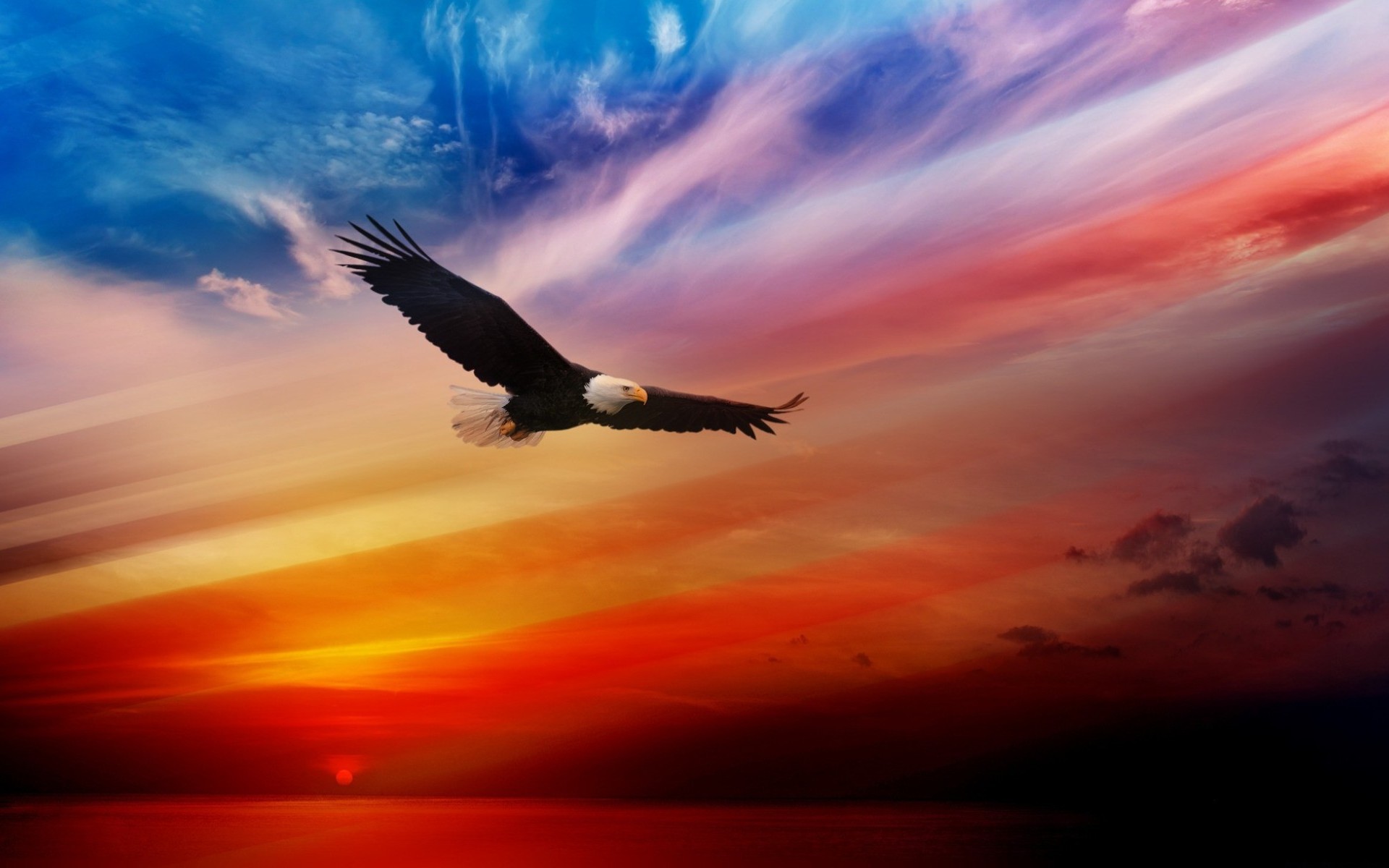American Flag Sunset Background , HD Wallpaper & Backgrounds