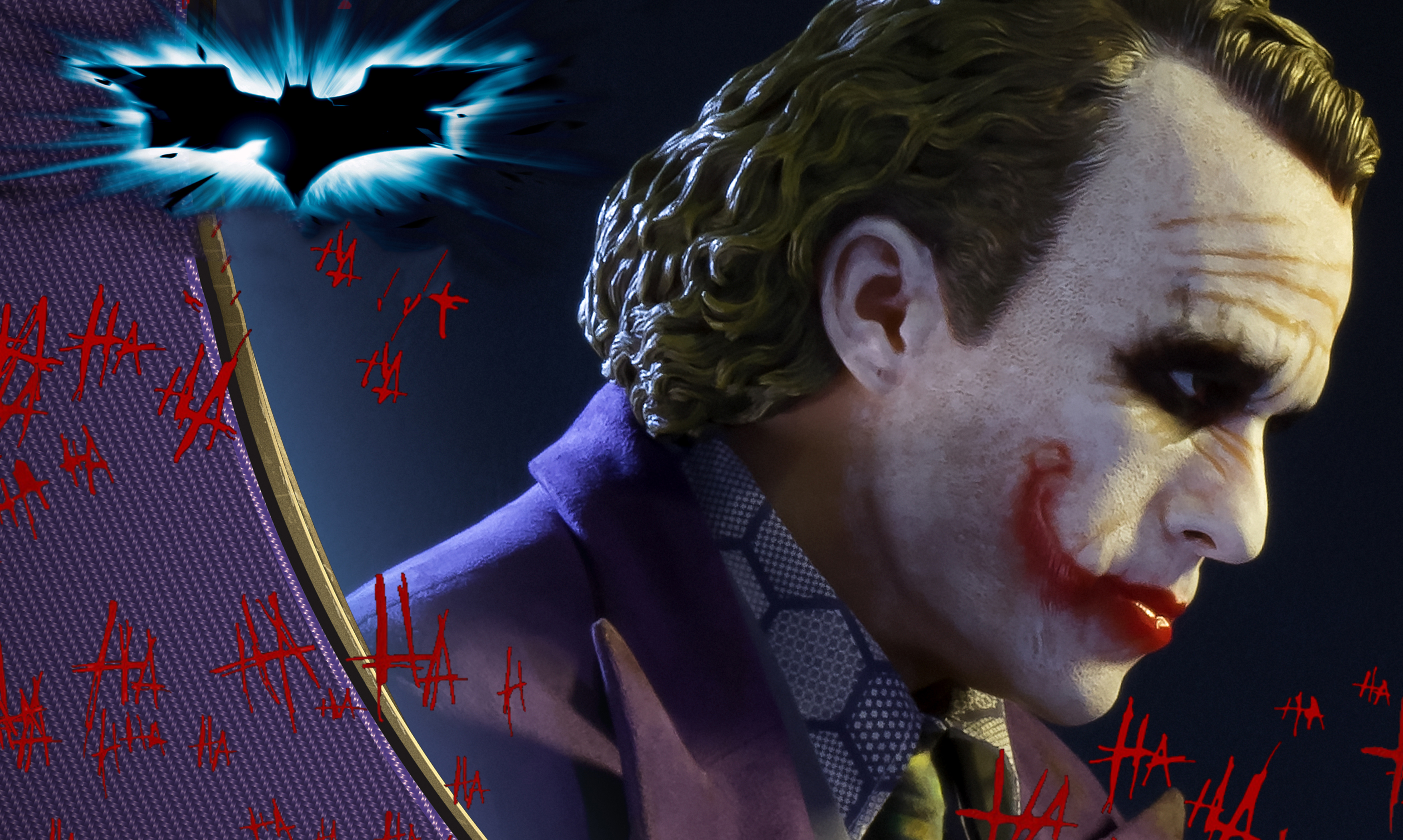 Joker In The Dark Knight 4k - Joker Dark Knight 4k , HD Wallpaper & Backgrounds