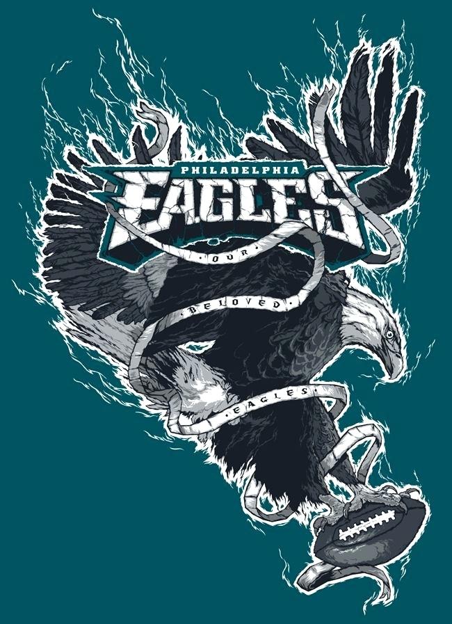 Philadelphia Eagles Wallpaper Follow Me On Border - Philadelphia Eagles Logo Design , HD Wallpaper & Backgrounds