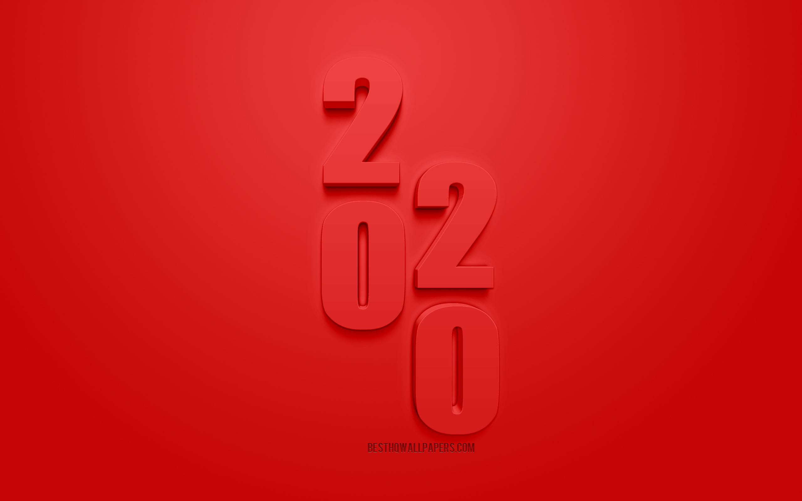 Red 2020 3d Background, Happy New Year, Christmas, - Graphic Design , HD Wallpaper & Backgrounds