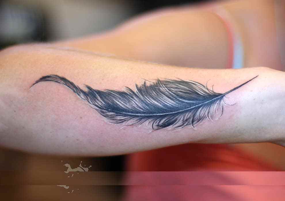 Peacock Feather Mor Pankhtattoo - Feather Tattoo Arm , HD Wallpaper & Backgrounds