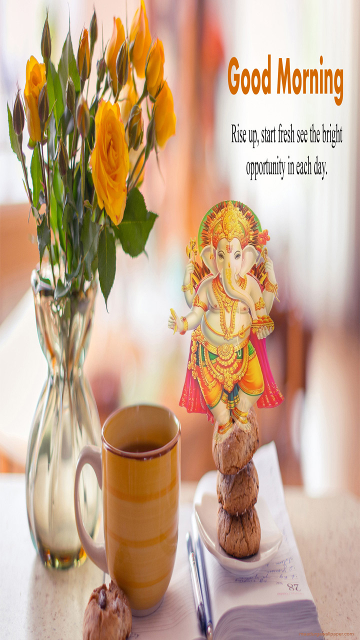 Download Photo - Ganesha Flower Good Morning , HD Wallpaper & Backgrounds