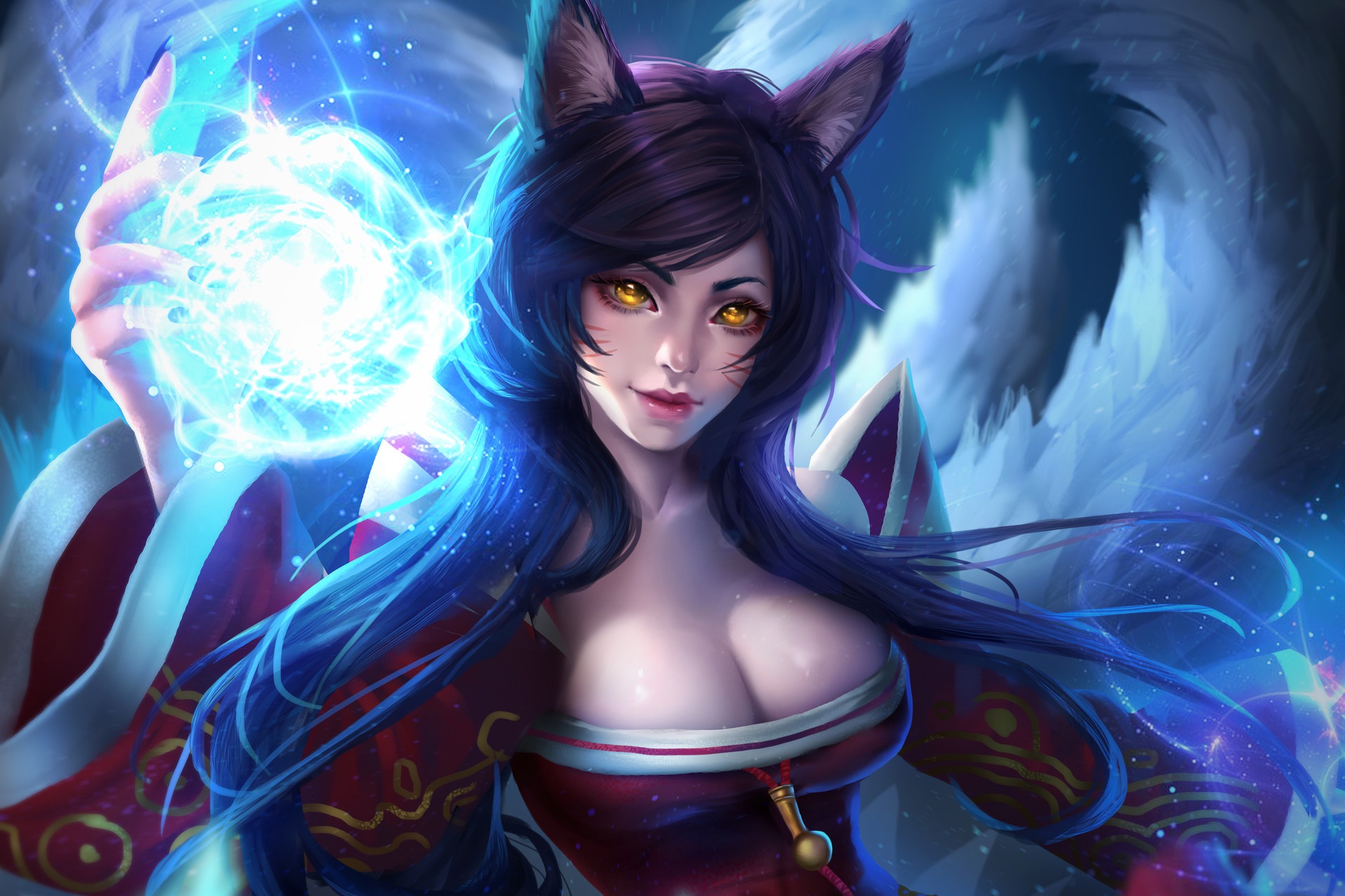 League Of Legends Cool Wallpapers - Ahri League Of Legends Character , HD Wallpaper & Backgrounds