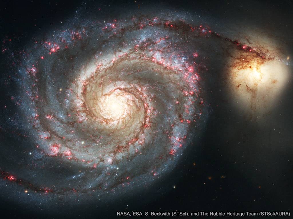 Whirlpool Galaxy Wallpaper - Whirlpool Galaxy , HD Wallpaper & Backgrounds