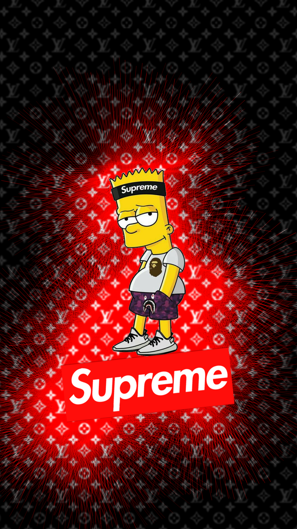 Supreme Wallpaper Bart Simpson , HD Wallpaper & Backgrounds