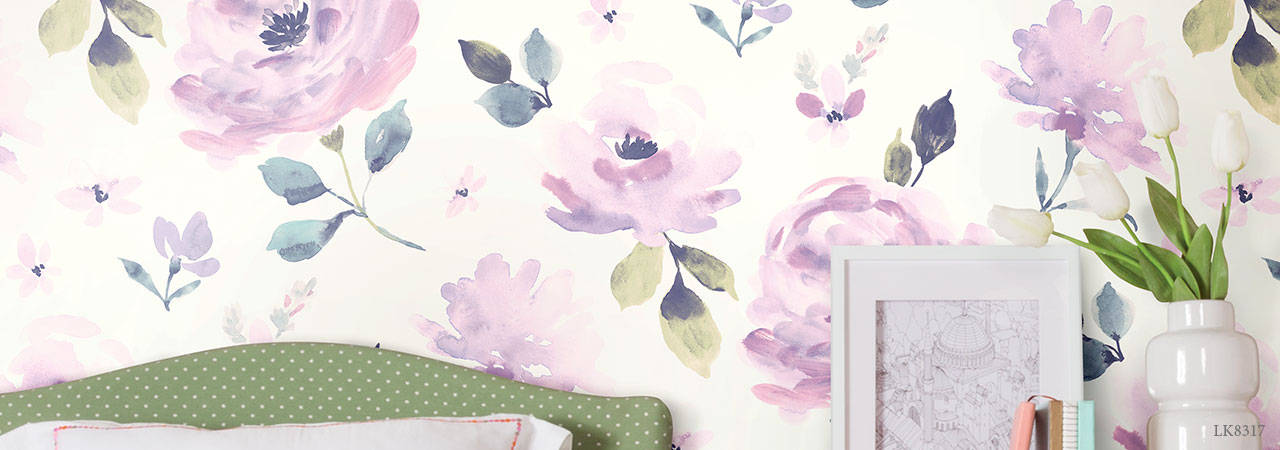 Watercolor Blooms York Wallcovering , HD Wallpaper & Backgrounds