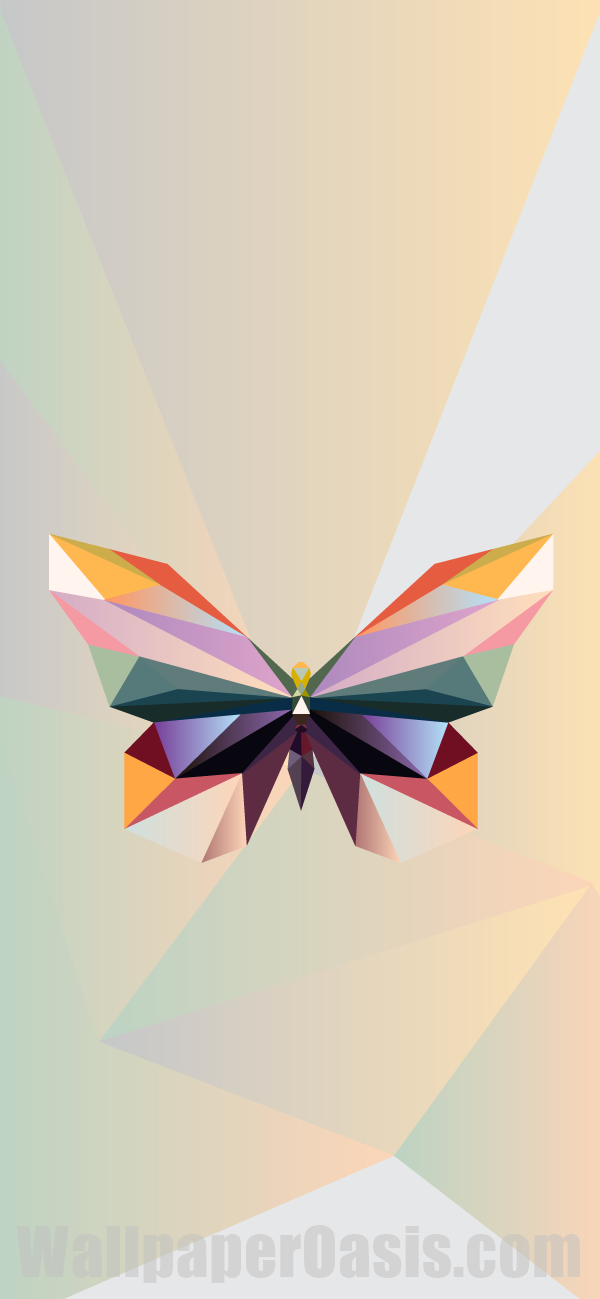 Geometric Butterfly Iphone Wallpaper - Iphone X Wallpaper Butterfly , HD Wallpaper & Backgrounds