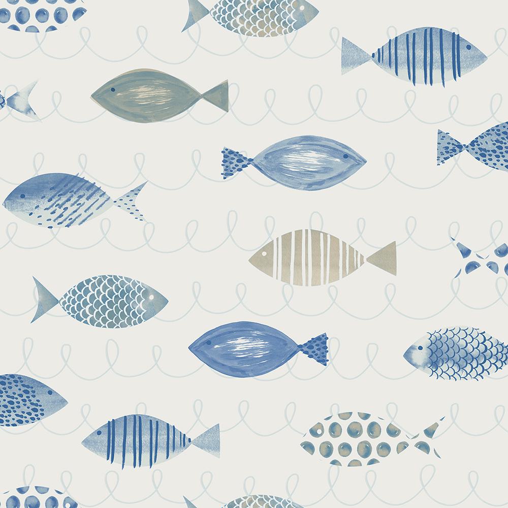 Blue Fish Pattern , HD Wallpaper & Backgrounds